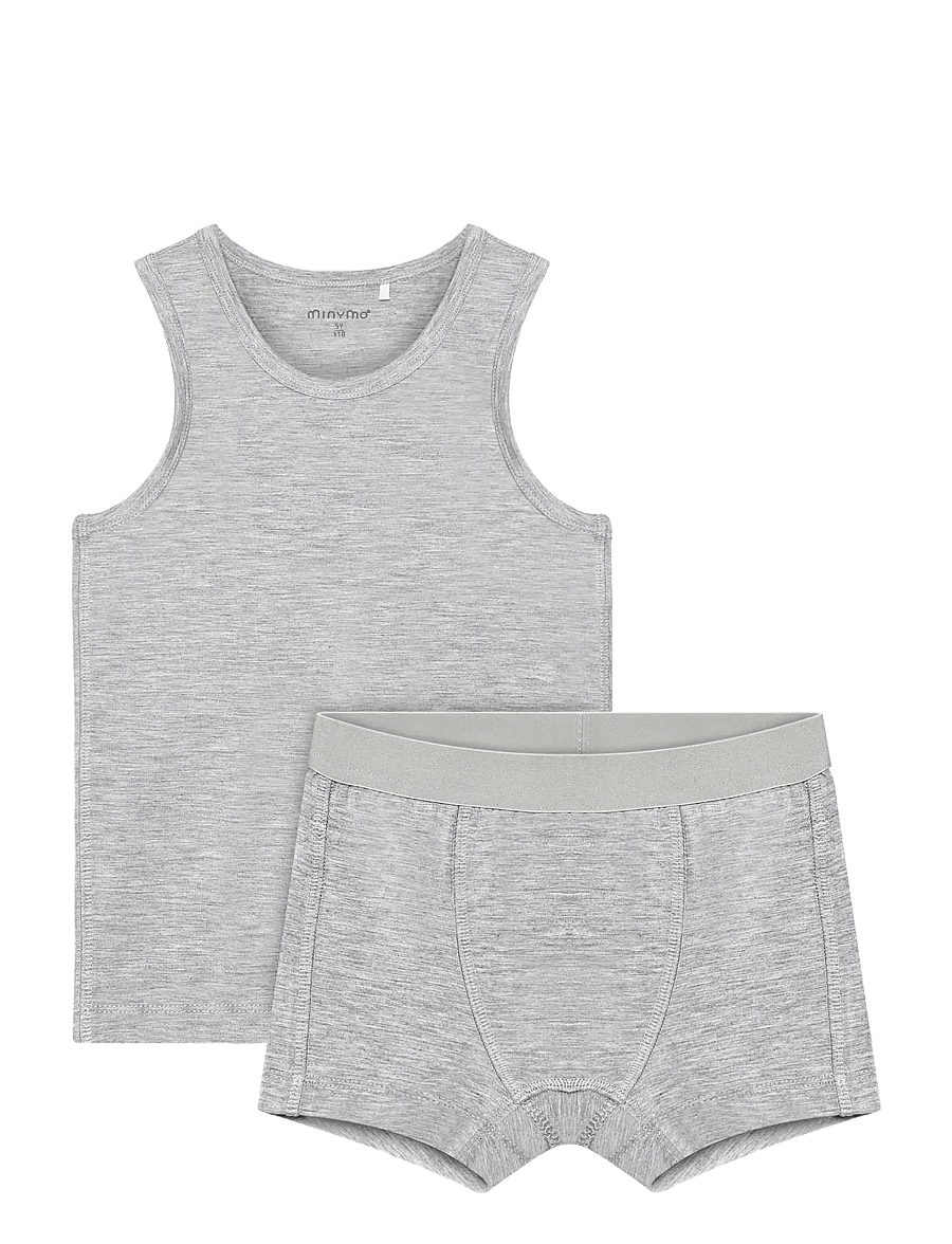 Minymo - Underwear set - aluspesukomplektid - mediumgreymelange - 0