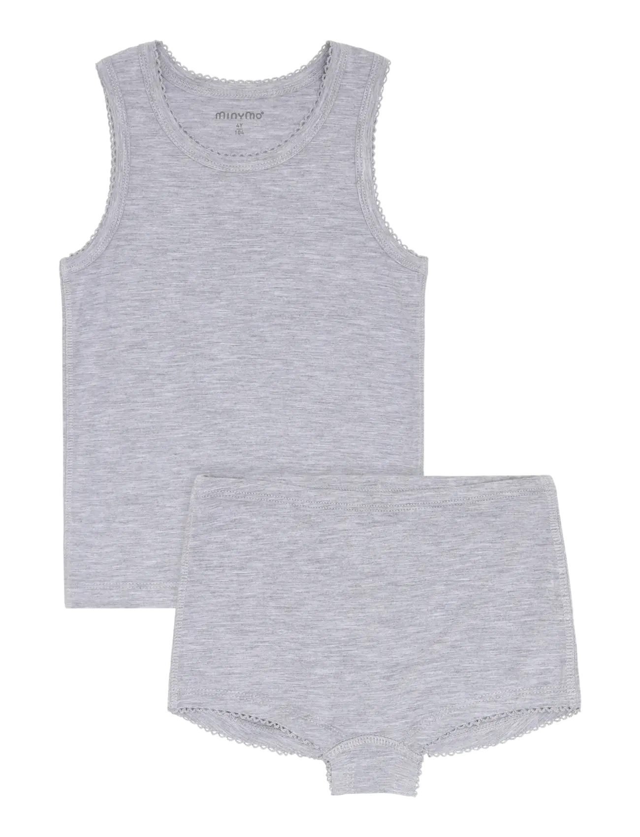 Minymo Underwear Set, 92, Grey, Undertøj > Undertøjssæt, Børn