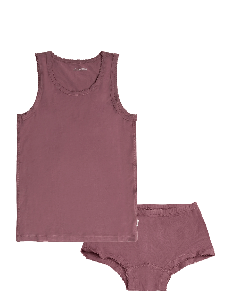 Minymo - Underwear set - underklädesset - rose brown - 0