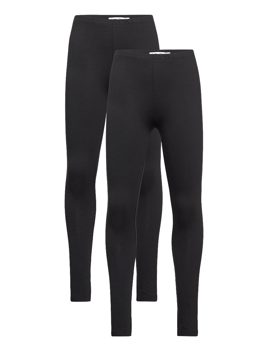 Minymo - Basic Leggings (2-pack) - multipack legginsit - anthracite black - 0