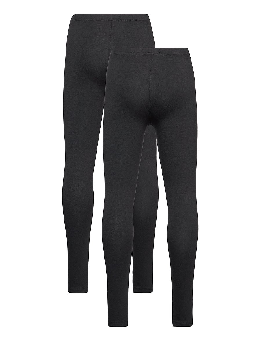Minymo - Basic Leggings (2-pack) - multipack legginsit - anthracite black - 1