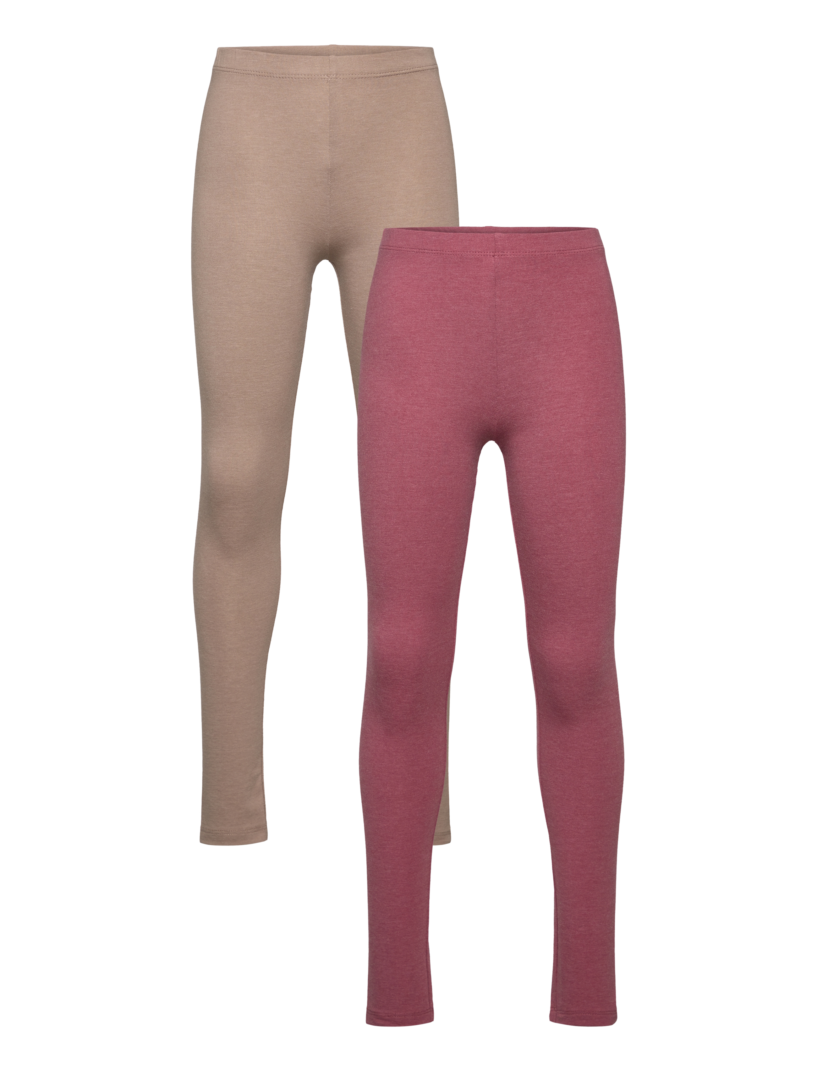 Minymo Basic Leggings (2-Pack), Børn, Leggings 2-Pak, Pink, Str: 134