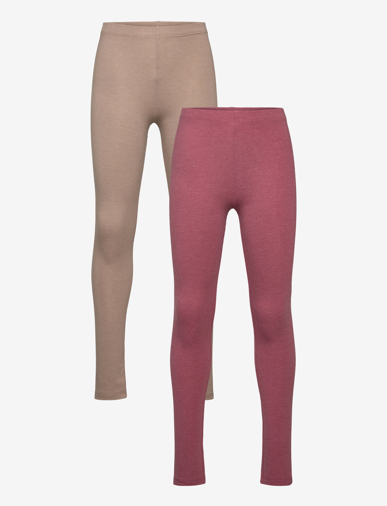 Minymo - Basic Leggings (2-pack) - sügisesed riided - apple butter - 0