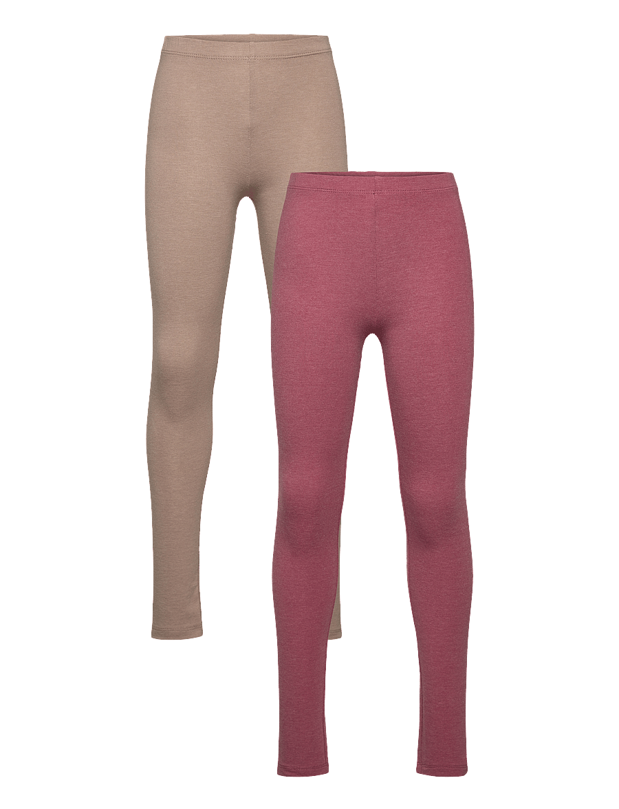 Minymo - Basic Leggings (2-pack) - retuuside komplekt - apple butter - 0