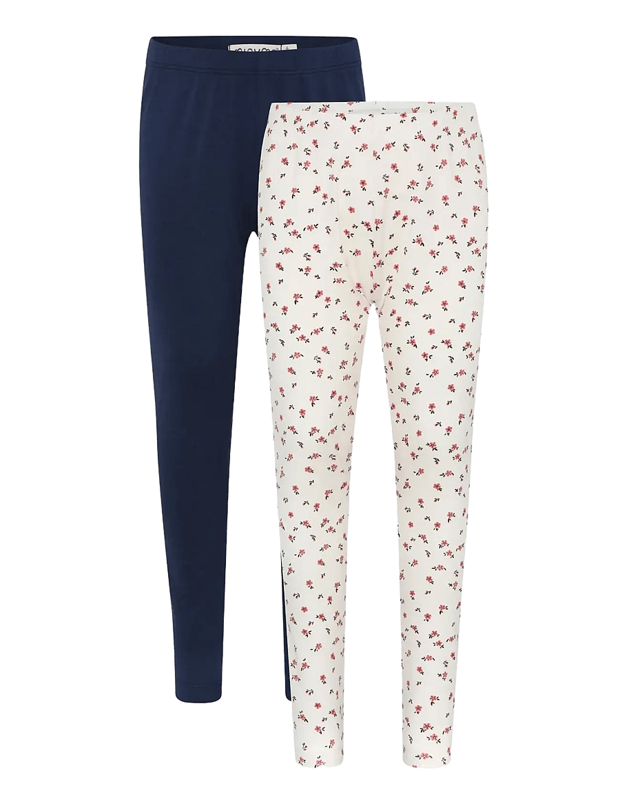 Minymo - Basic Leggings (2-pack) - multipack leggins - dark navy - 0