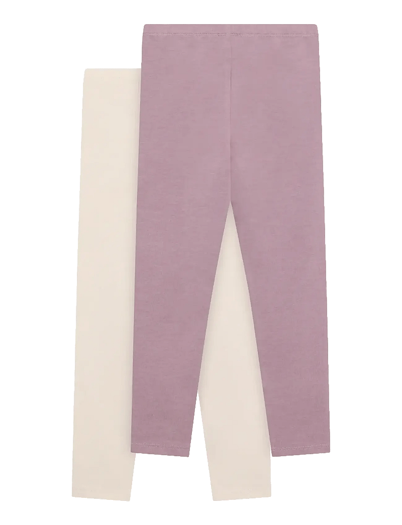 Minymo - Basic Leggings (2-pack) - retuuside komplekt - elderberry - 1