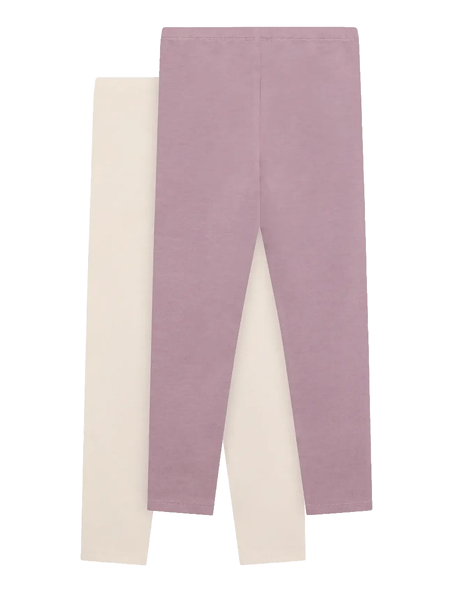 Minymo - Basic Leggings (2-pack) - multipack leggins - elderberry - 1