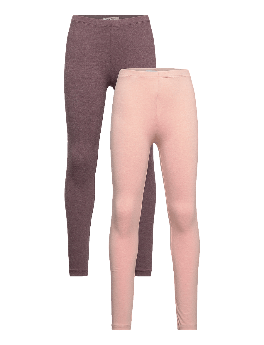 Minymo - Basic Leggings (2-pack) - multipack leggins - misty rose - 0