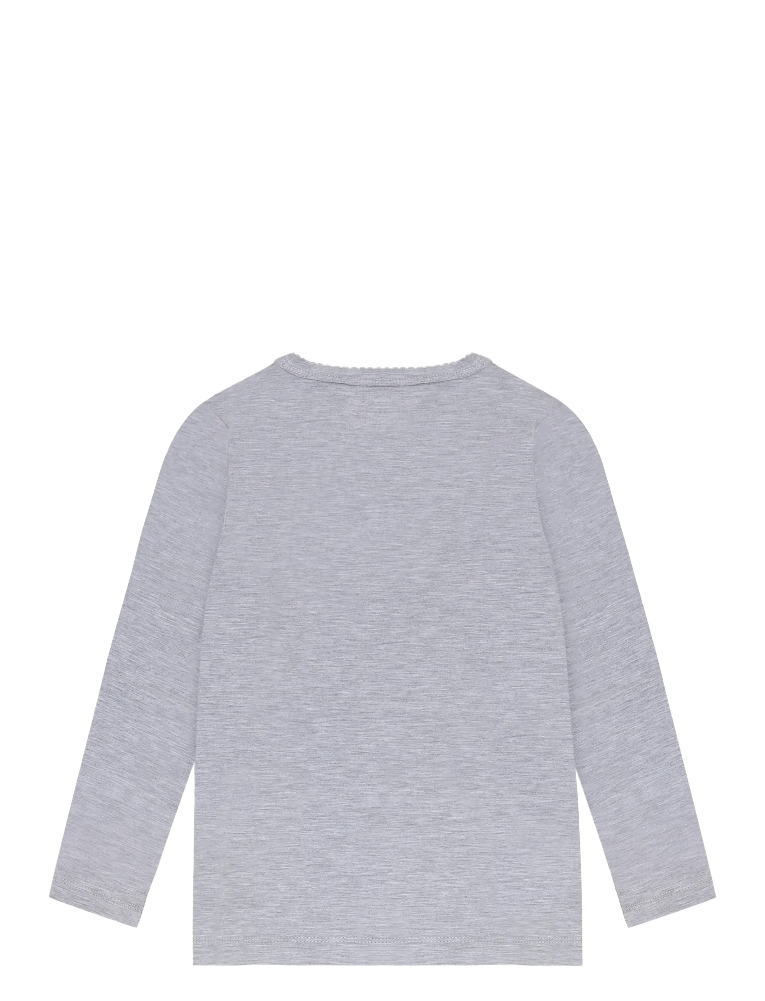 Minymo - Blouse LS - pikkade varrukatega t-särgid - mediumgreymelange - 1