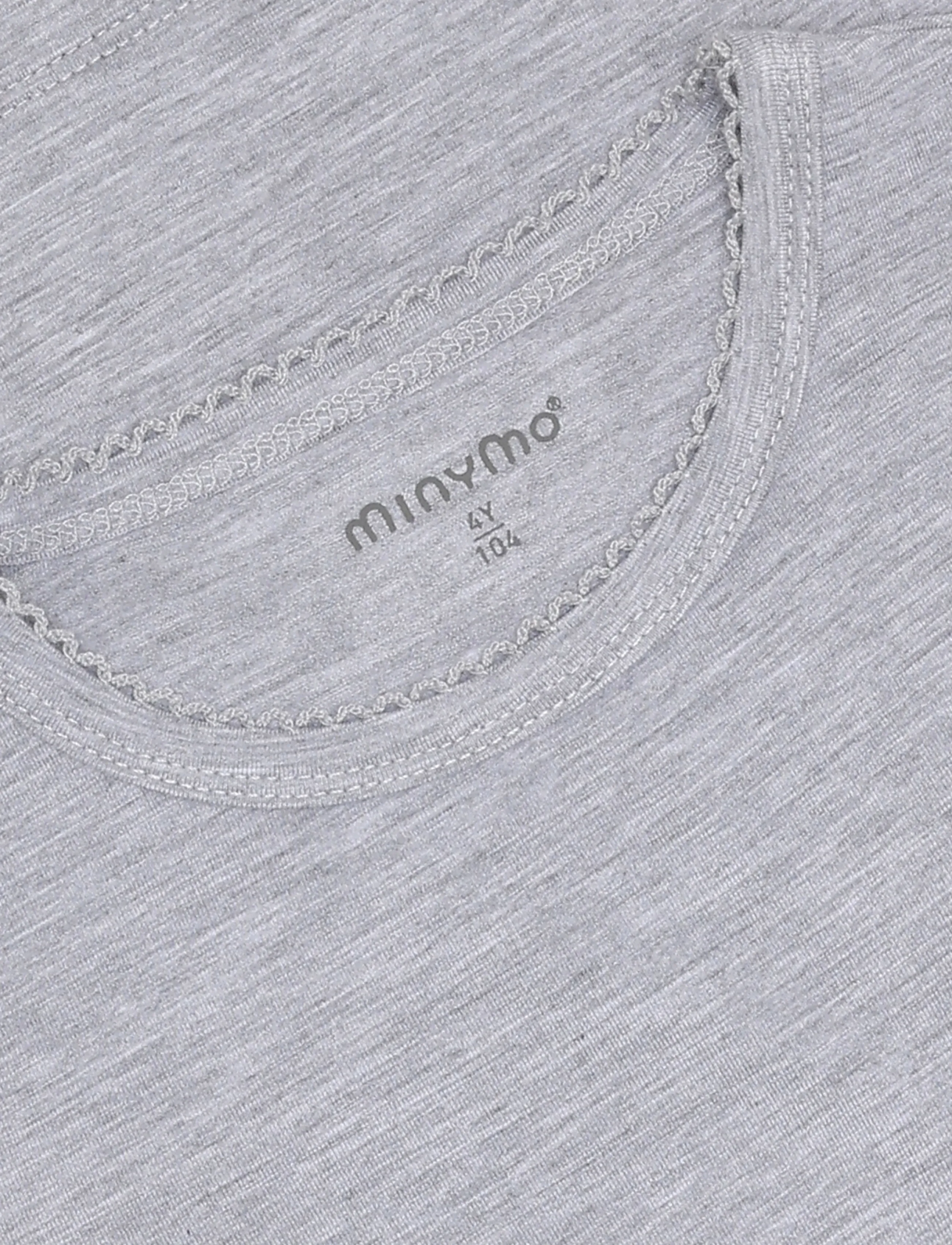 Minymo - Blouse LS - pikkade varrukatega t-särgid - mediumgreymelange - 2