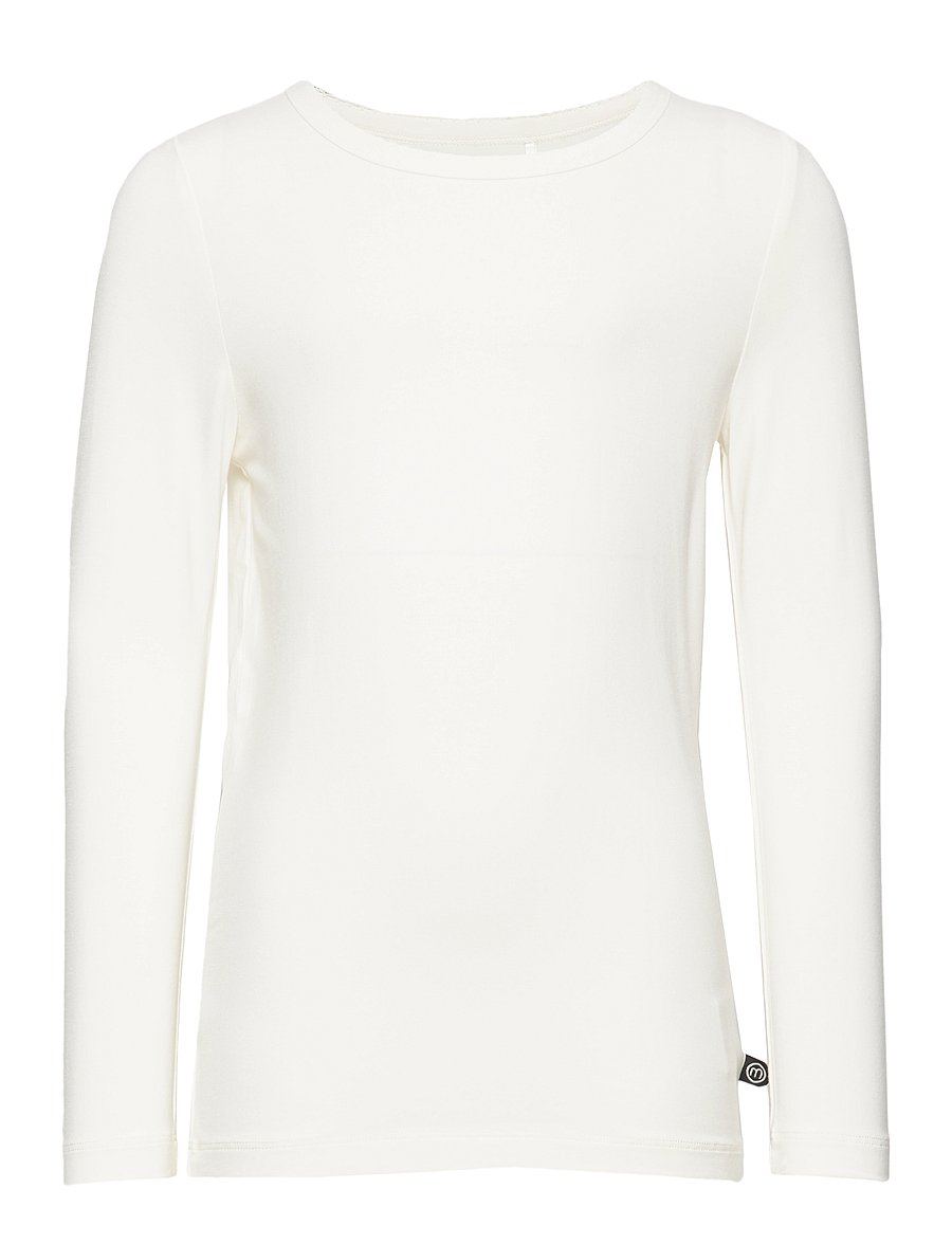 Minymo - Blouse LS - langærmede t-shirts - white - 0