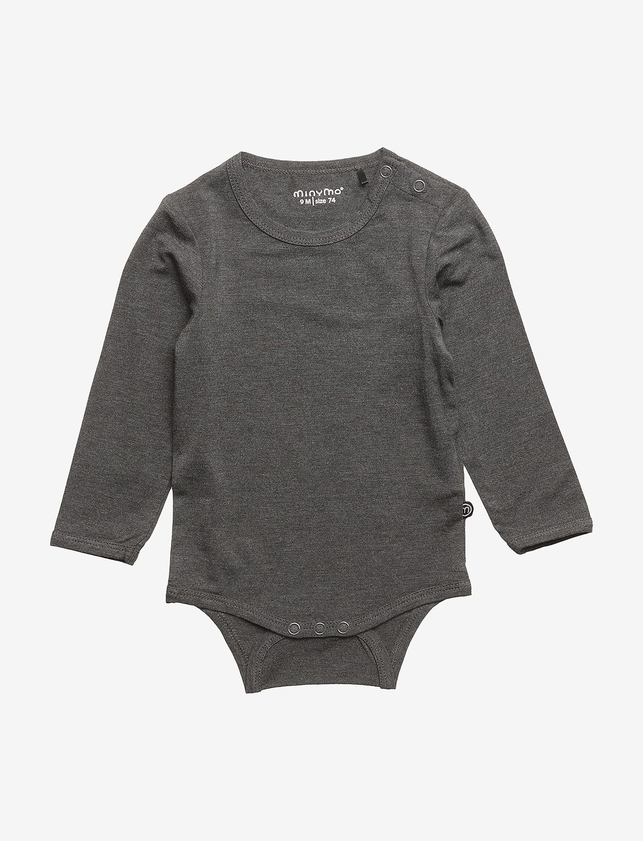 Minymo Body Ls, 62, Grey, Bodys > Langærmede, Børn