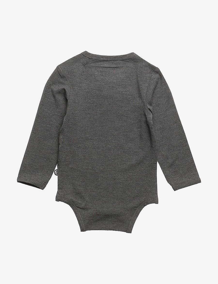 Minymo - Body LS - langärmelige bodys - dark grey melange - 1