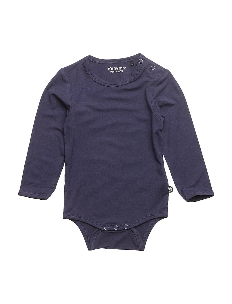 Minymo - Body LS - yksiväriset pitkähihaiset bodyt - dark navy - 0