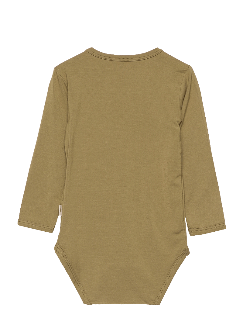 Minymo - Body LS - ensfarvede langærmede bodyer - dried herbs - 1