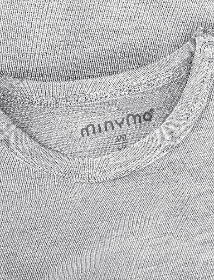 Minymo - Body LS - long-sleeved bodies - mediumgreymelange - 2