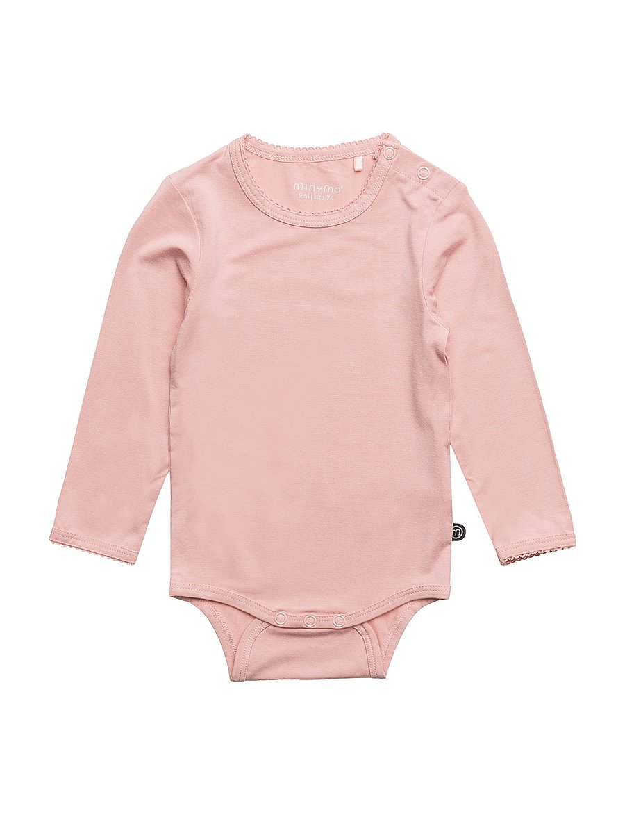 Minymo - Body LS - langærmede bodyer - misty rose - 0