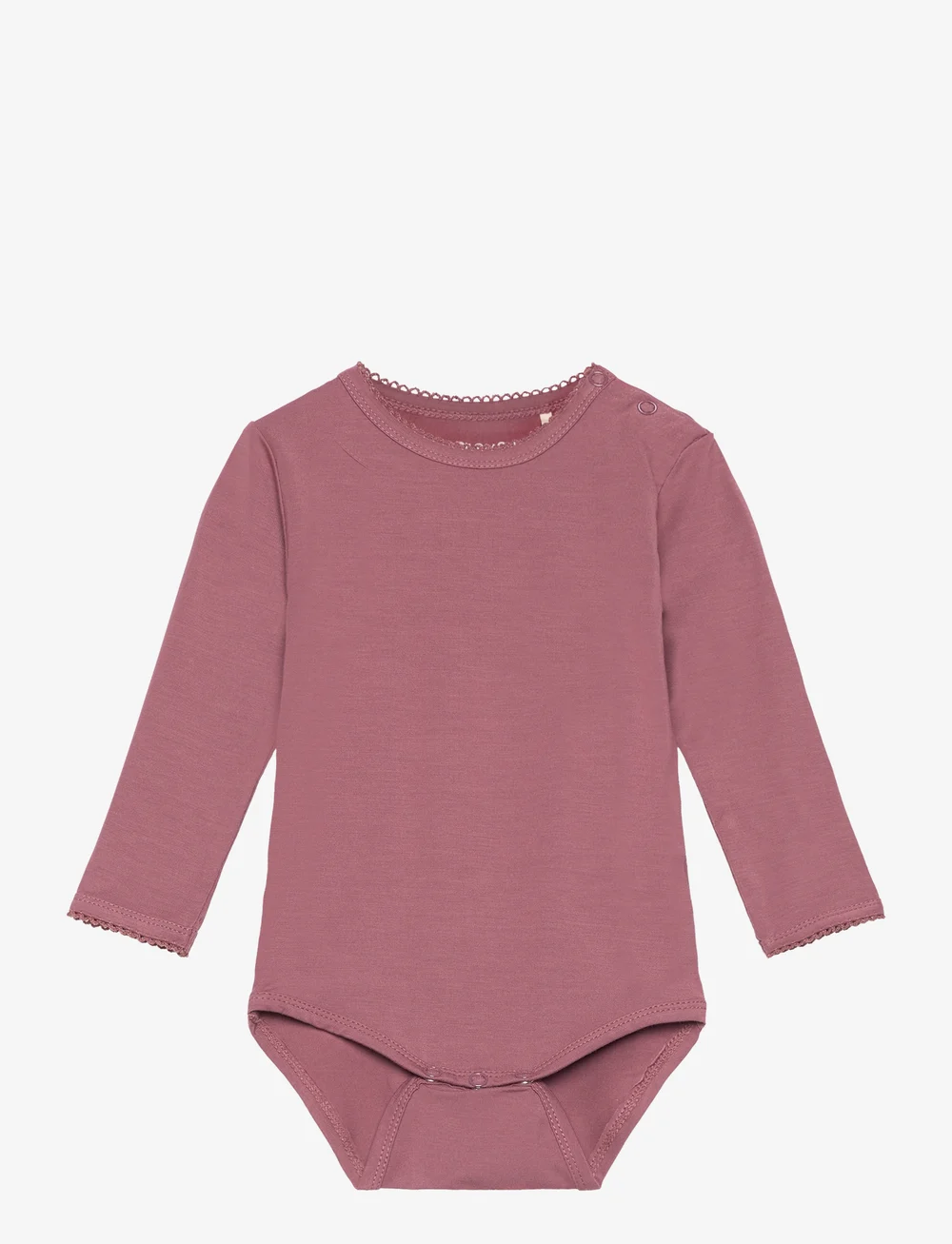 Minymo - Body LS - ensfarvede langærmede bodyer - rose brown - 0