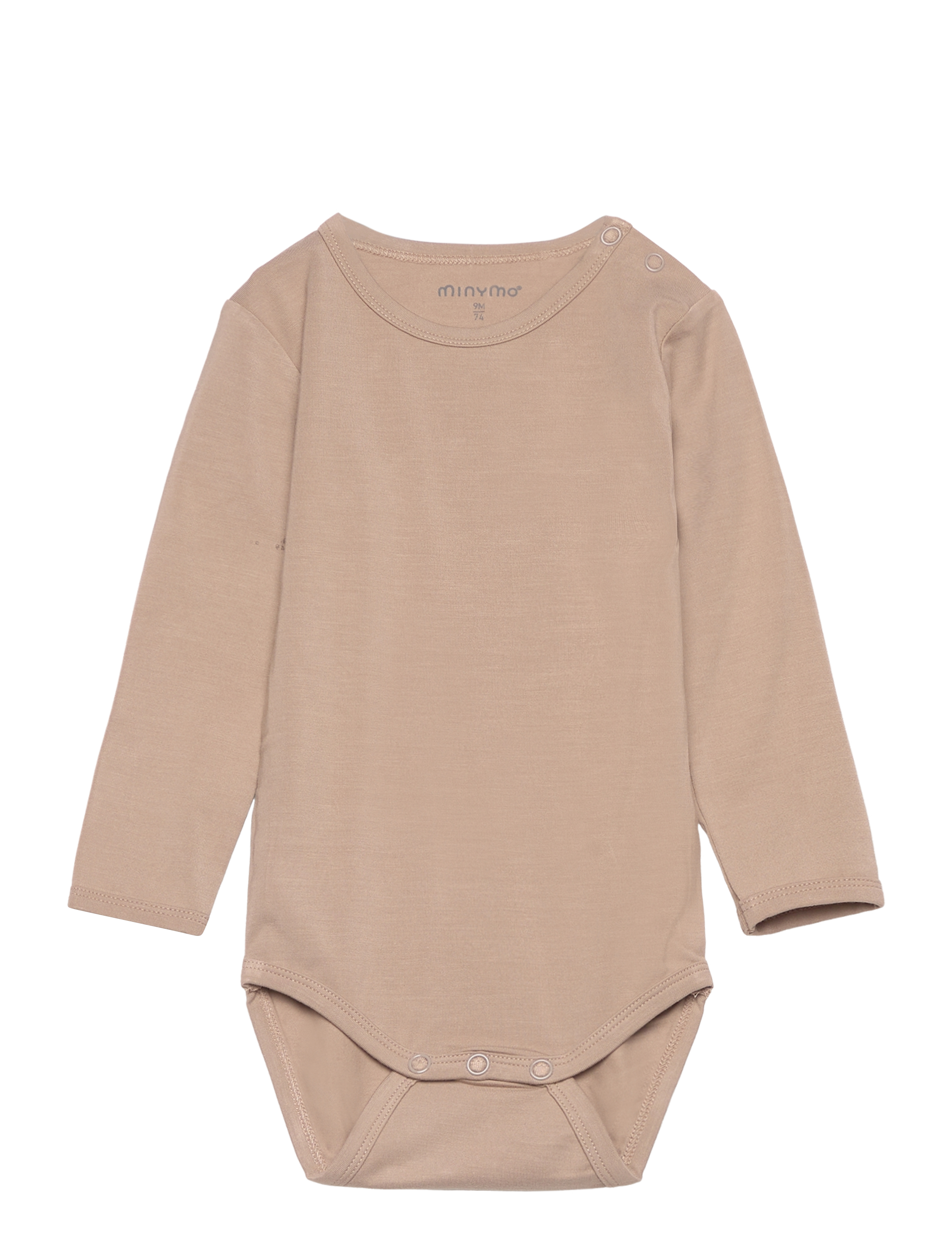 Minymo Body Ls, 68, Bodys, Beige - Long-sleeved, Kinder