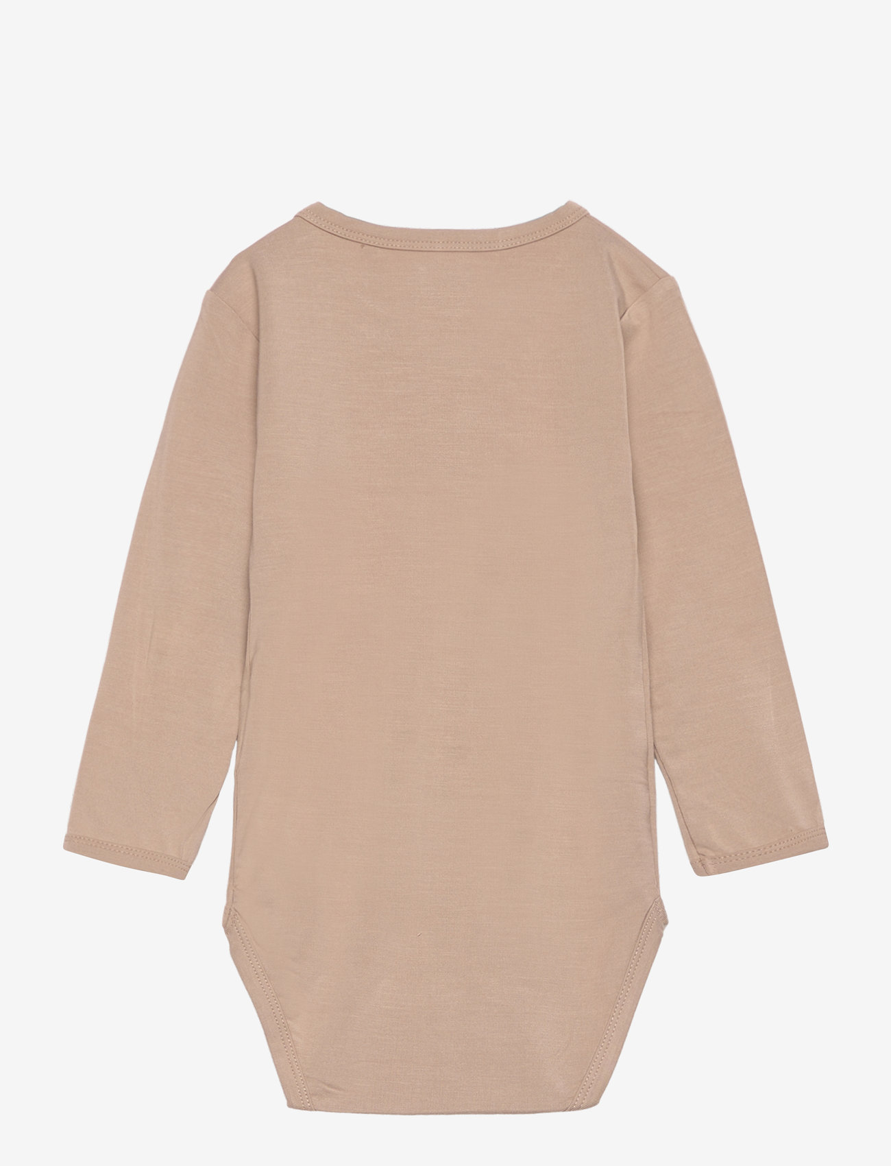 Minymo - Body LS - ensfarvede langærmede bodyer - simply taupe - 1