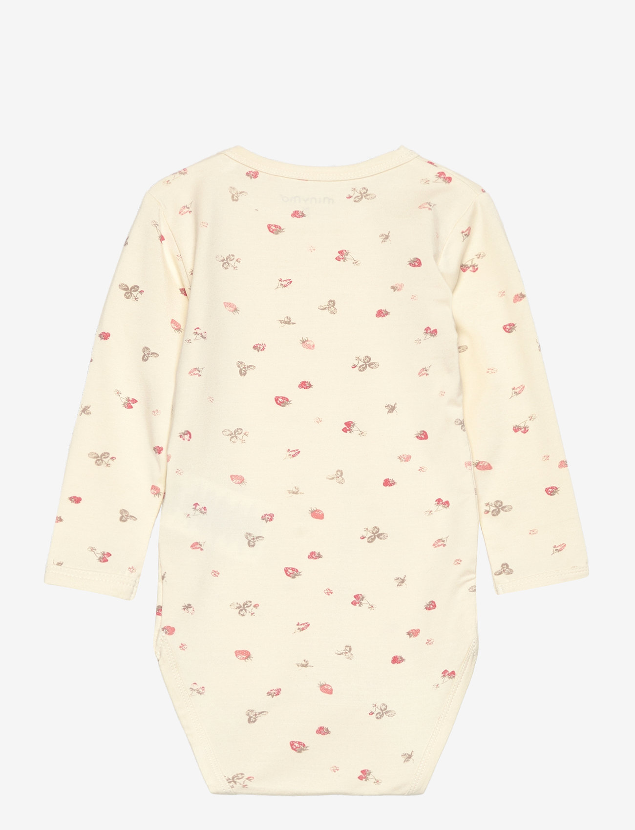 Minymo - Body LS - ensfarvede langærmede bodyer - strawberry ice - 1