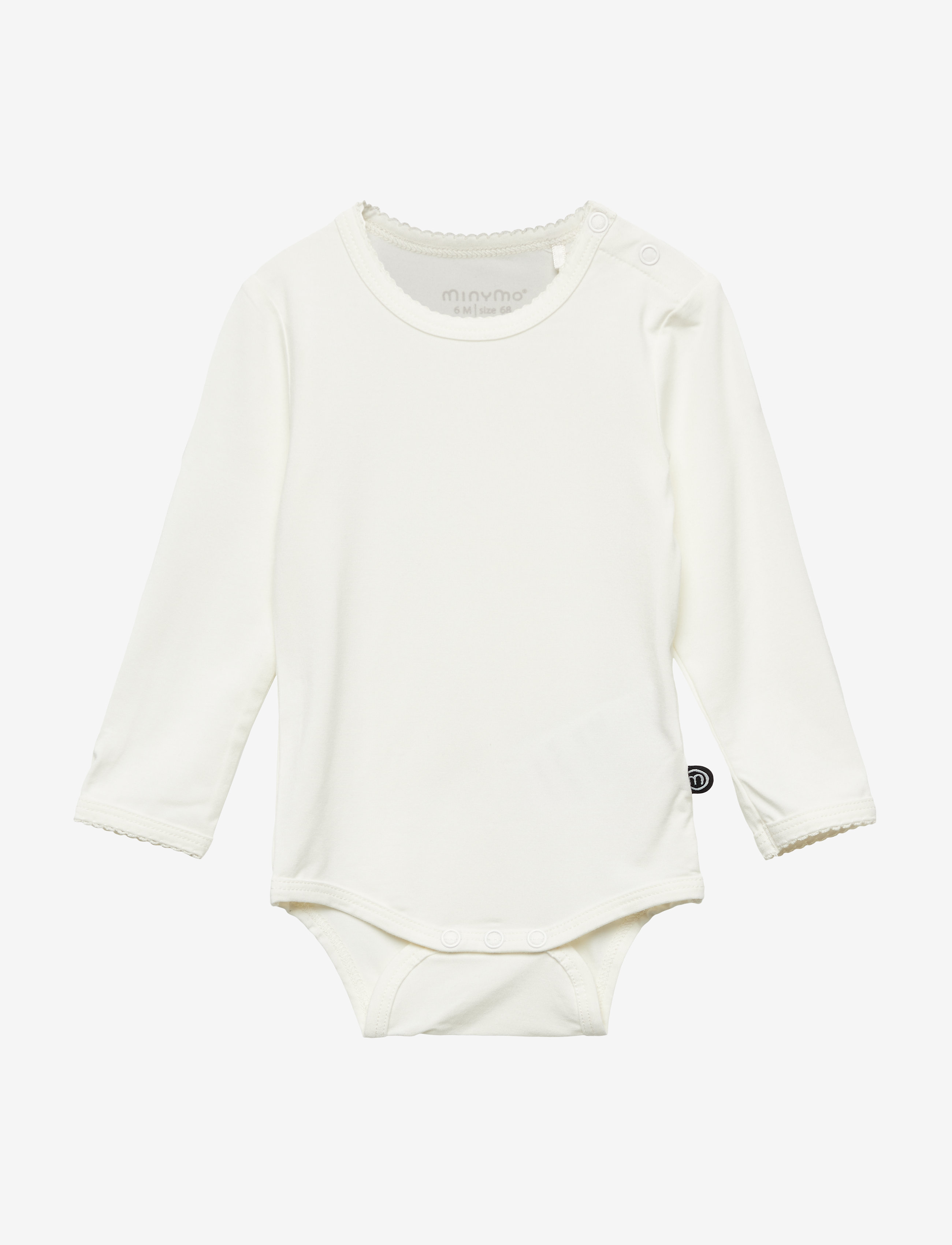 Minymo Body Ls, 56, Bodys, Weiß - Long-sleeved, Kinder