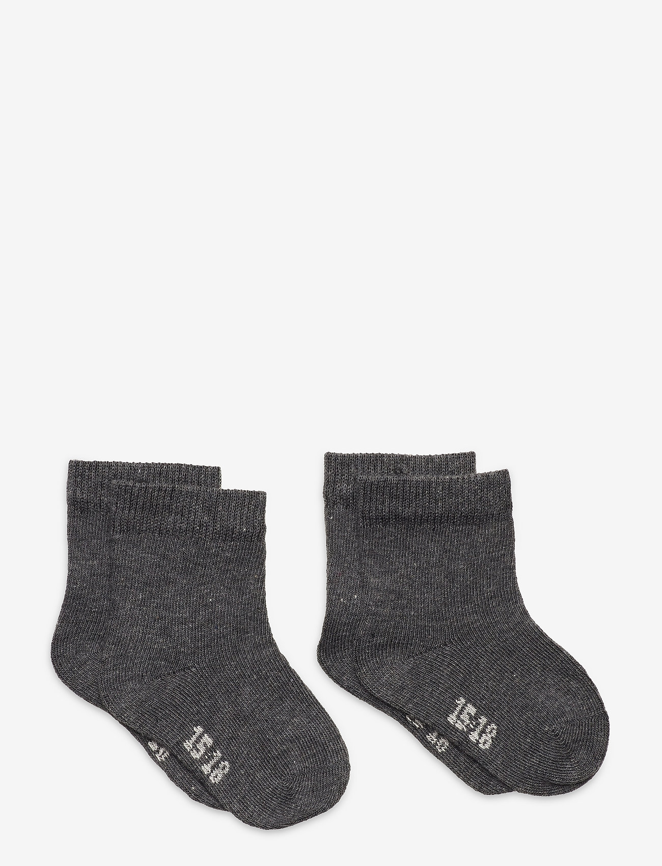 Minymo - Ankle sock (2-pack) - zemākās cenas - dark grey melange - 0