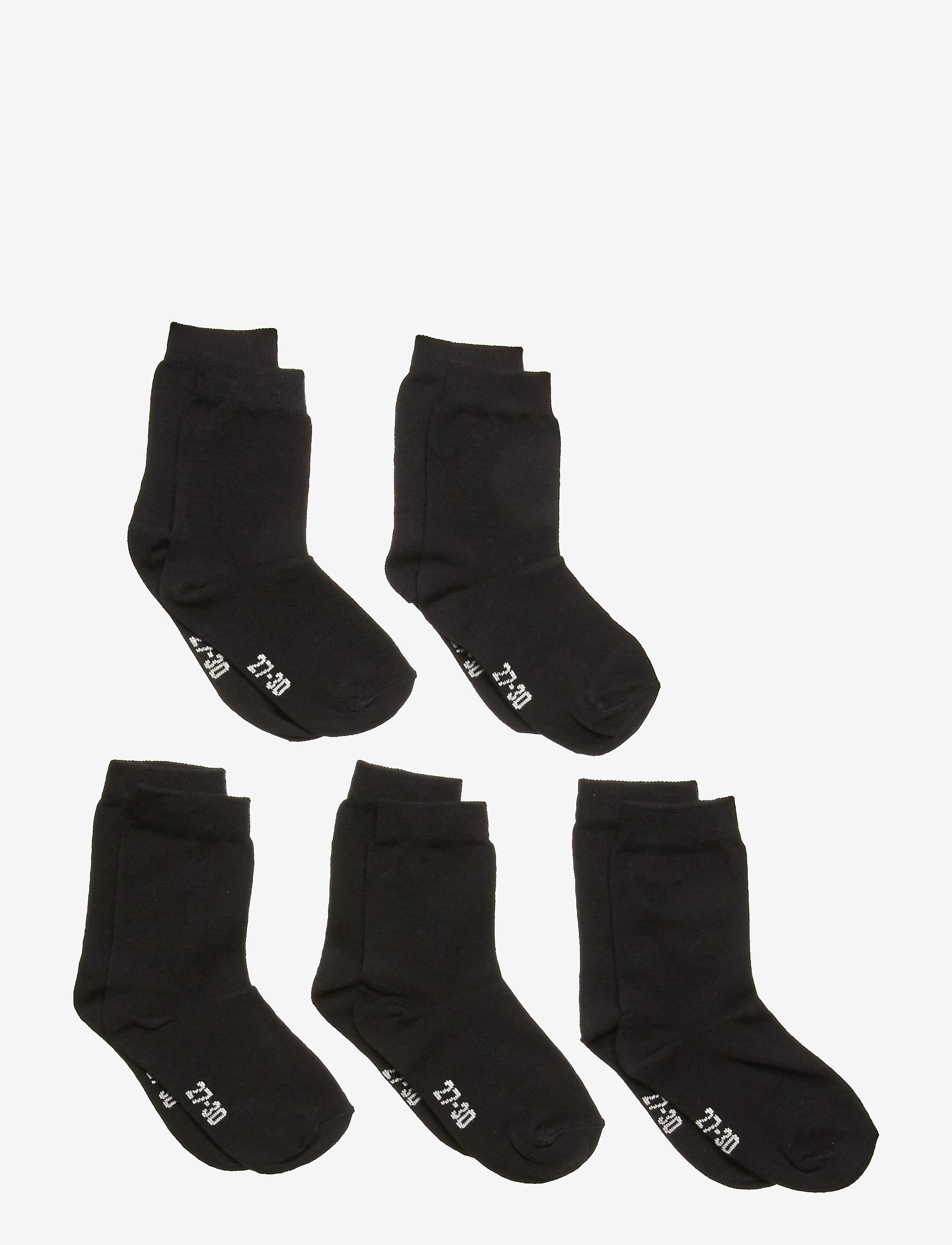 Black Strømper 5-pakning str. 27/30