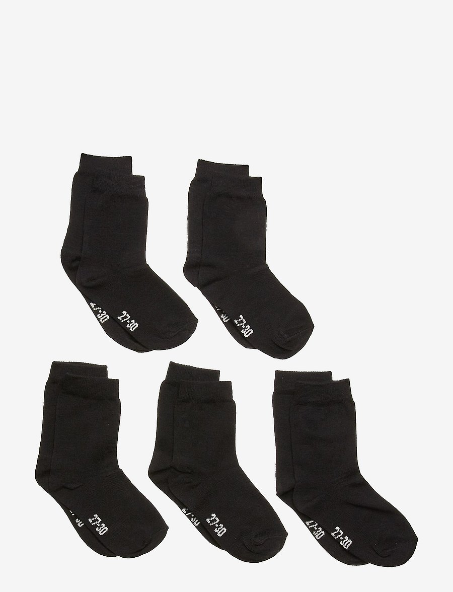 Minymo - Ankle sock -solid (5-pack) - strømper - black - 0