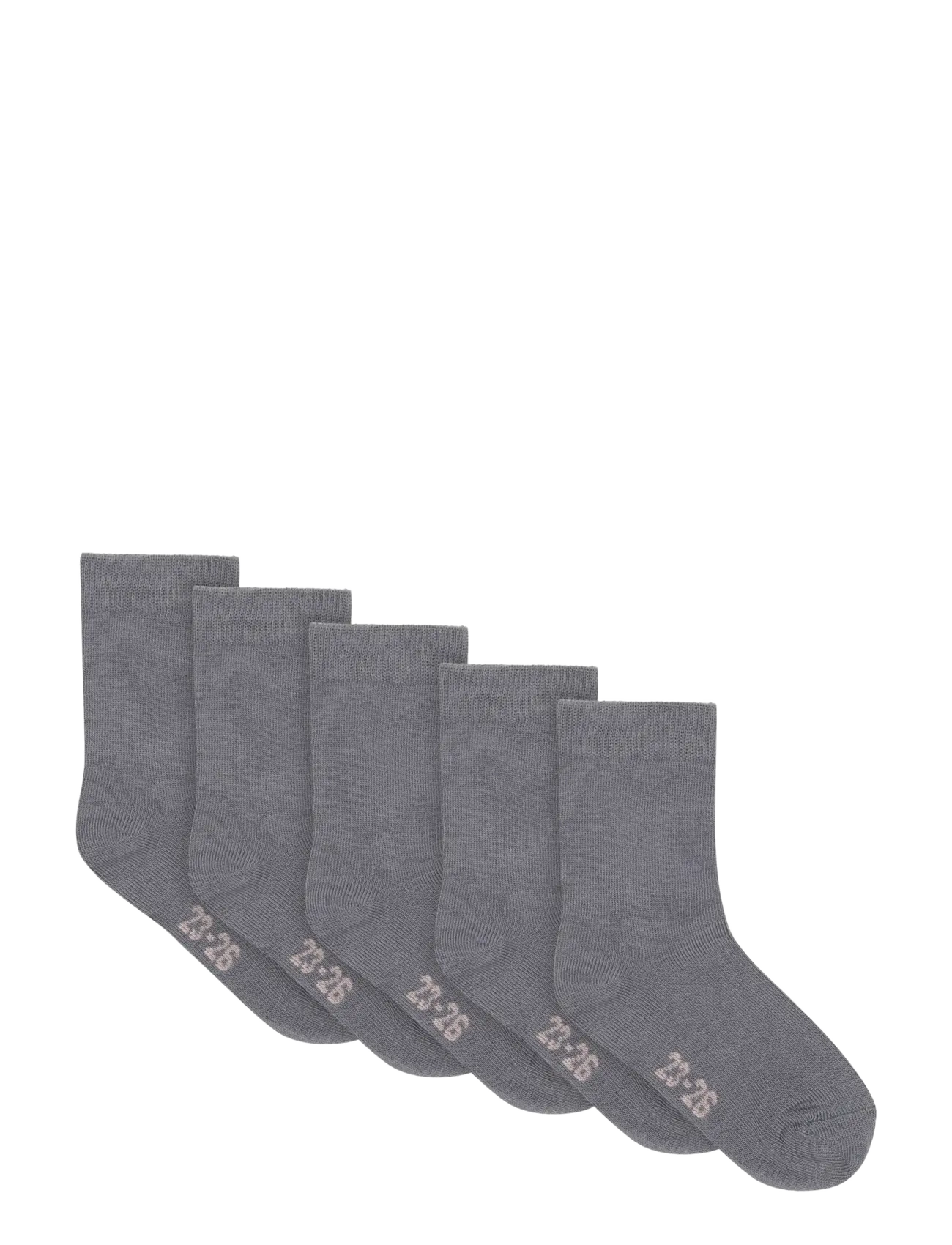 Minymo Ankle sock -solid (5-pack) - Minymo - BLAU GRAY / grey