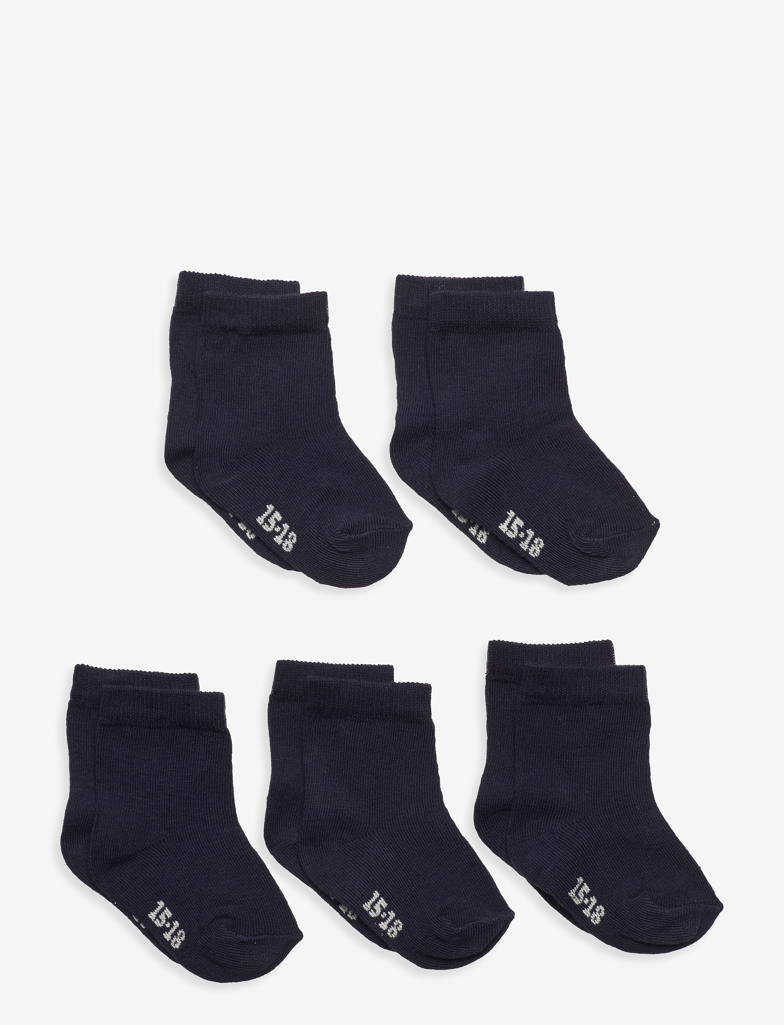 Minymo Ankle sock -solid (5-pack) - Minymo - DARK NAVY / blue