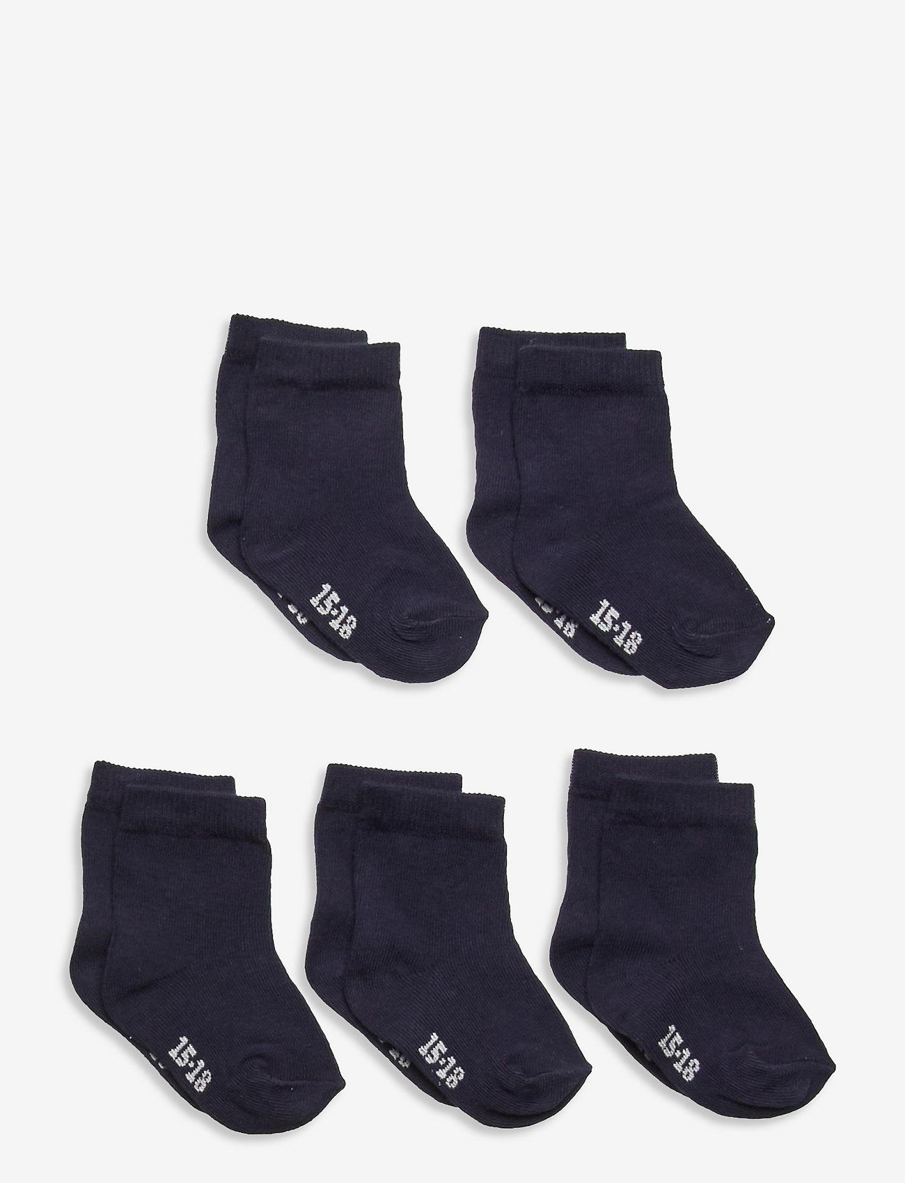 Minymo - Ankle sock -solid (5-pack) - chaussettes - dark navy - 1