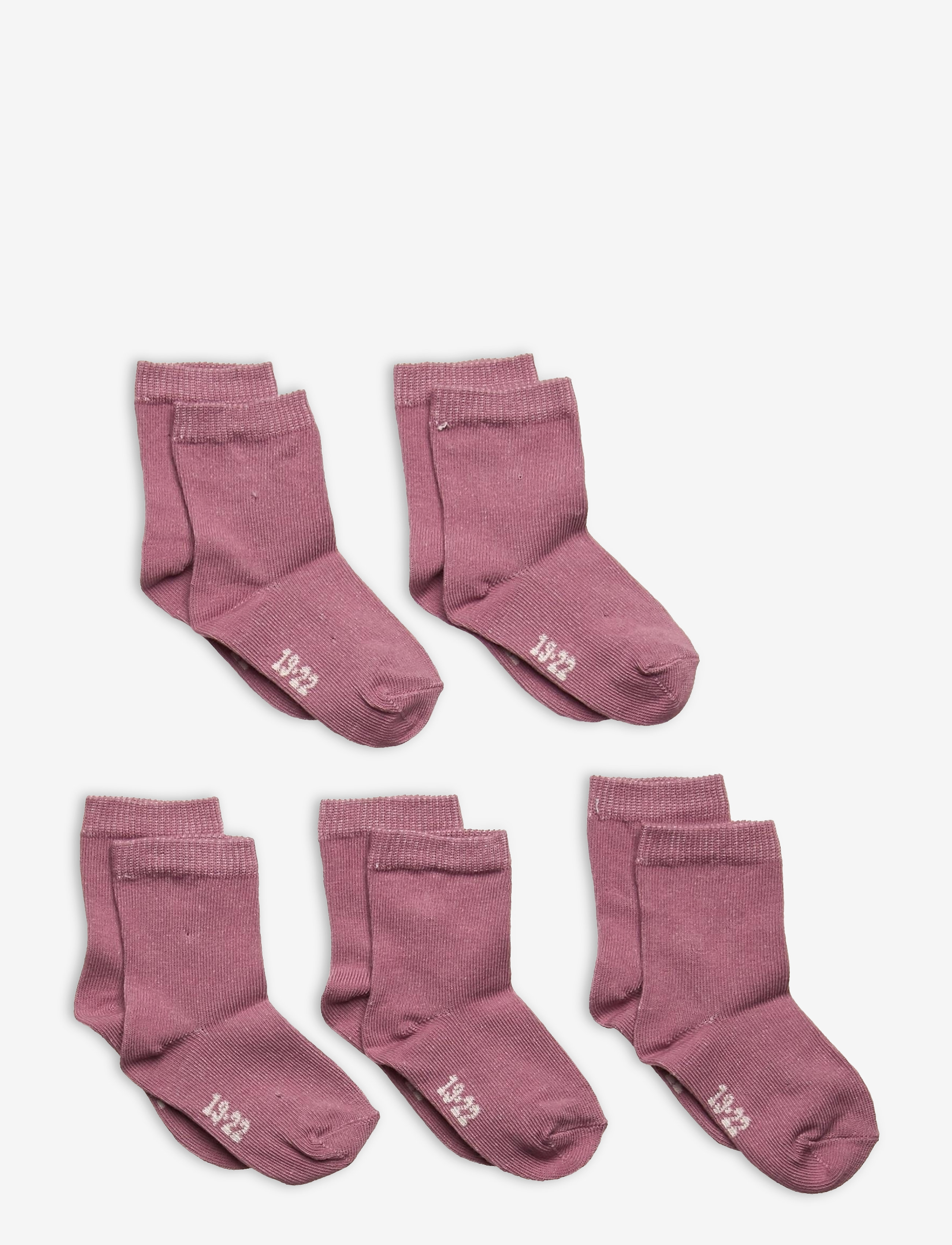 Minymo Ankle sock -solid (5-pack) - Minymo - DUSKY ORCHID / purple