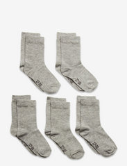 Ankle sock -solid (5-pack) - LIGHT GREY MELANGE