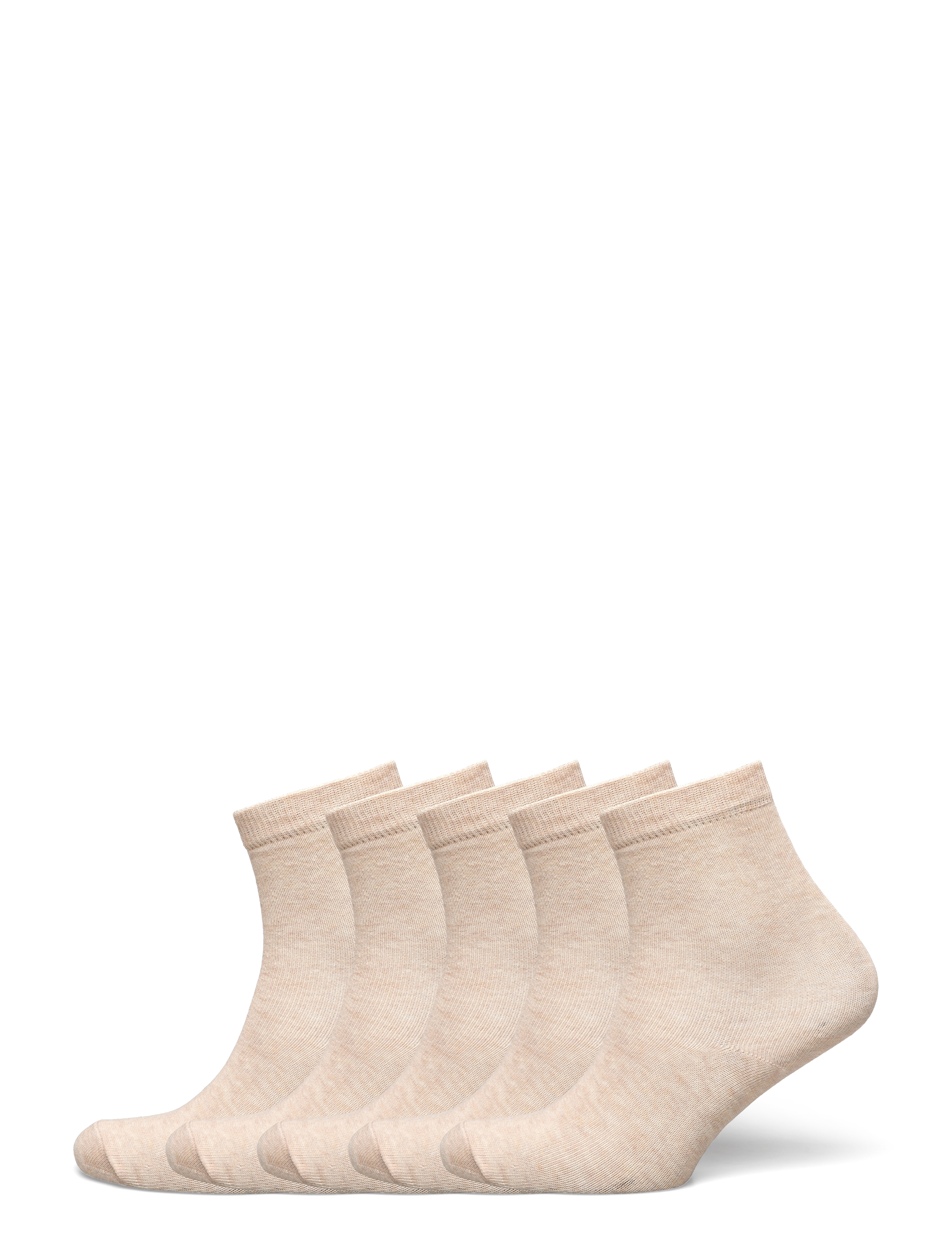 Minymo Ankle Sock -Solid (5-Pack), Børn, Ankelstrømper, Beige, Str: 27
