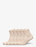 Ankle sock -solid (5-pack) - SAND MELANGE