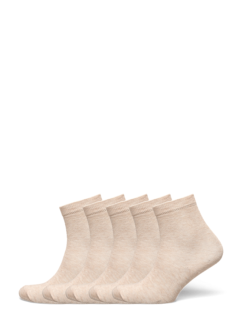 Minymo - Ankle sock -solid (5-pack) - strømper - sand melange - 0