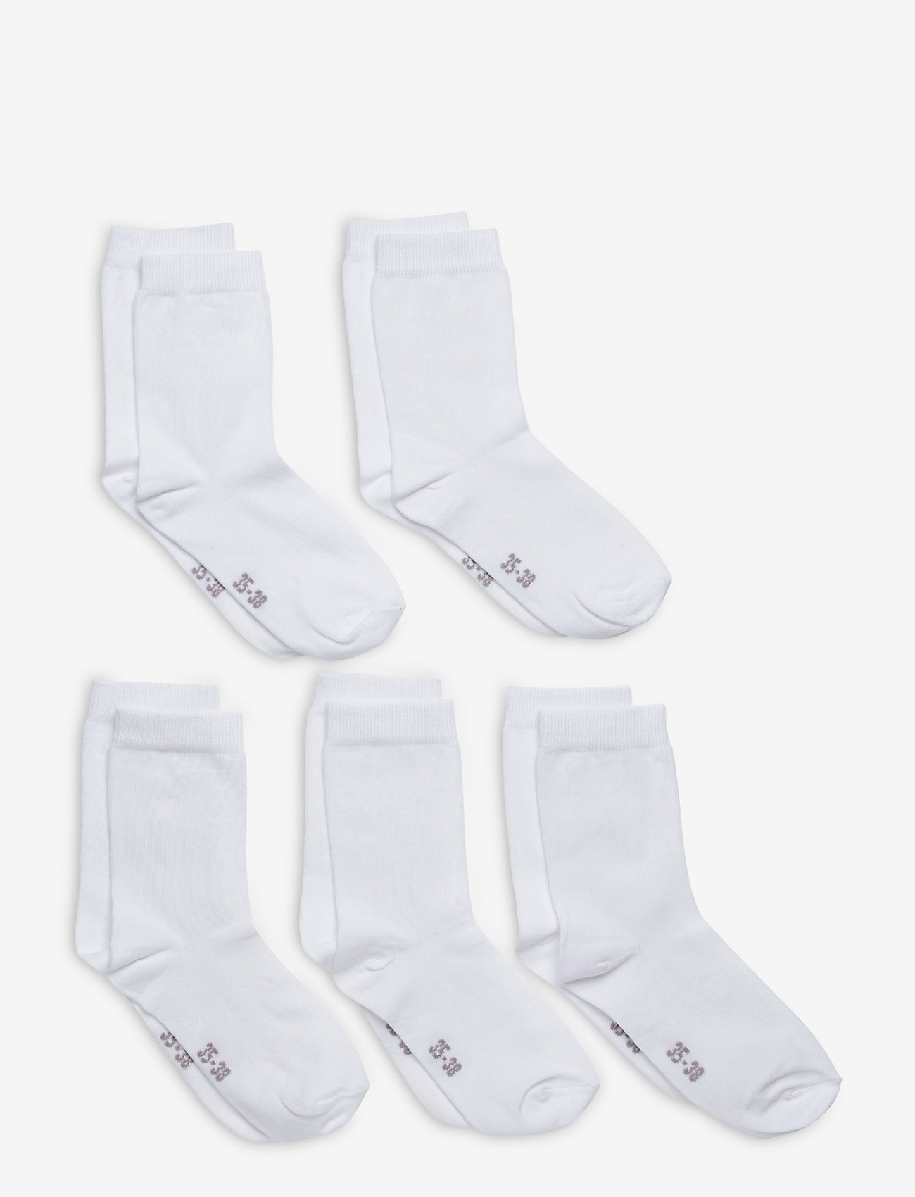 Minymo - Ankle sock -solid (5-pack) - sügisesed riided - white - 0