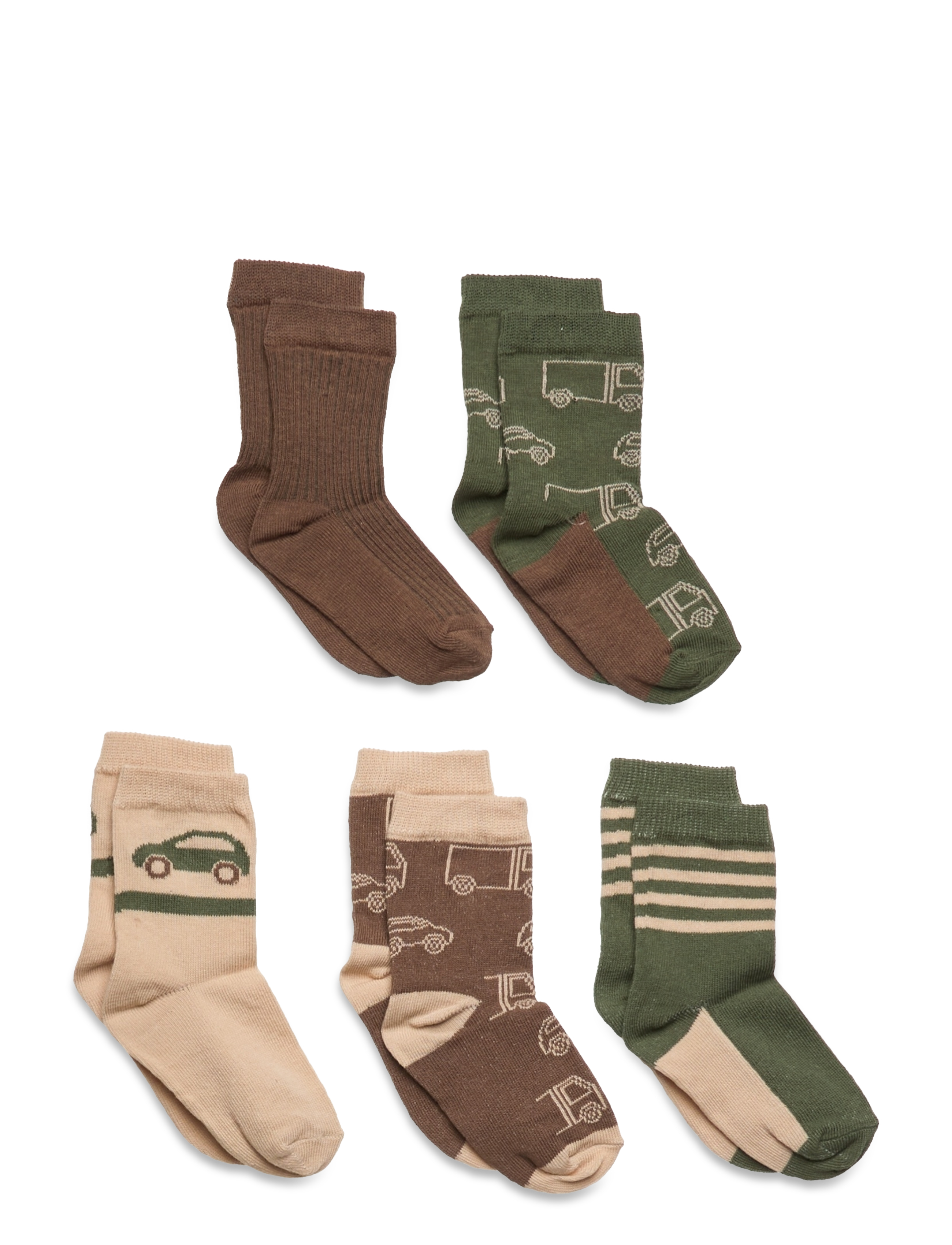Minymo Sock W. Pattern (5-Pack), 19 , Socken & Strumpfhosen, Mehrfarbig/gemustert - Socks, Kinder
