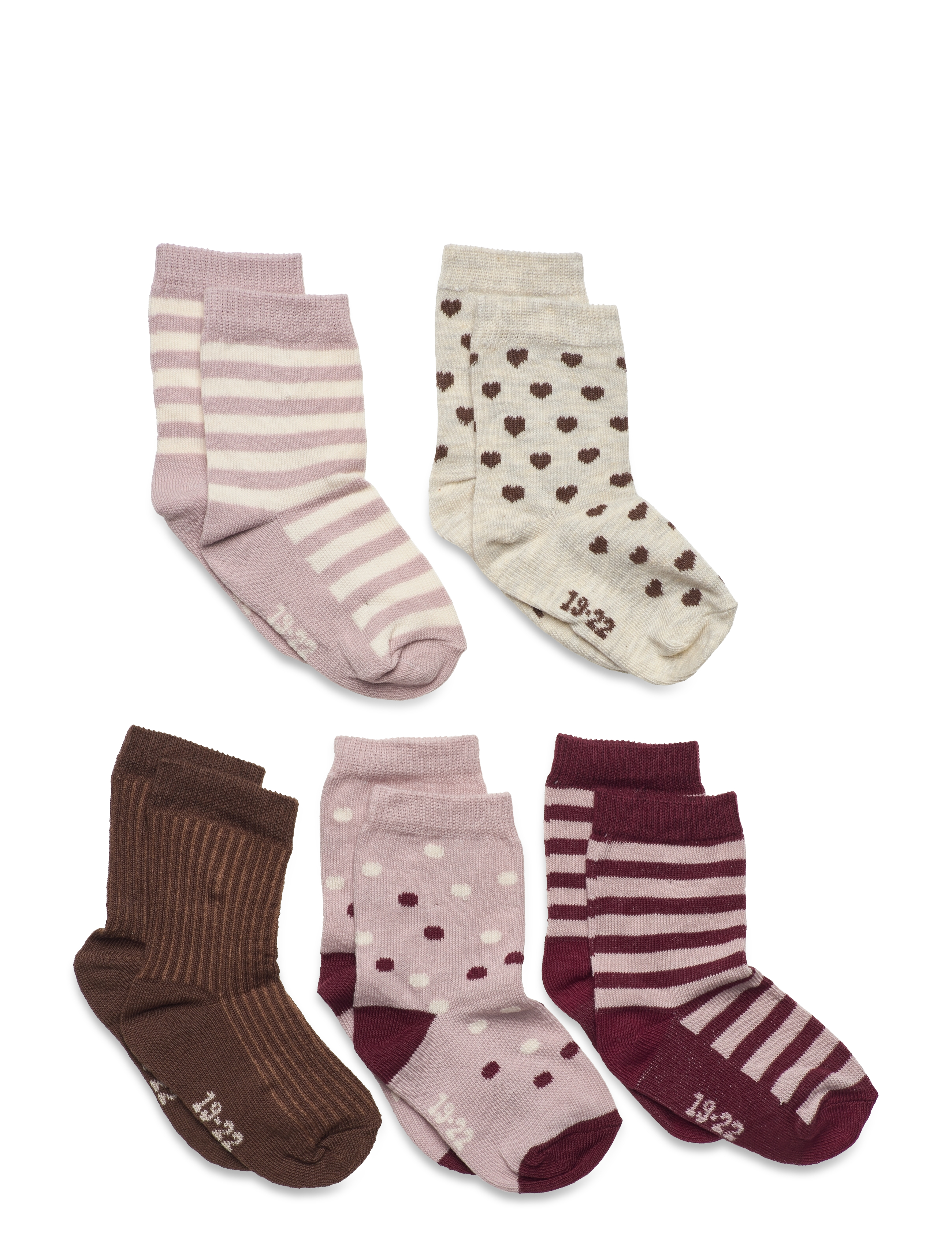 Minymo Sock W. Pattern (5-Pack), 27 , Multi/patterned, Sokker & Strømpebukser > Sokker, Børn