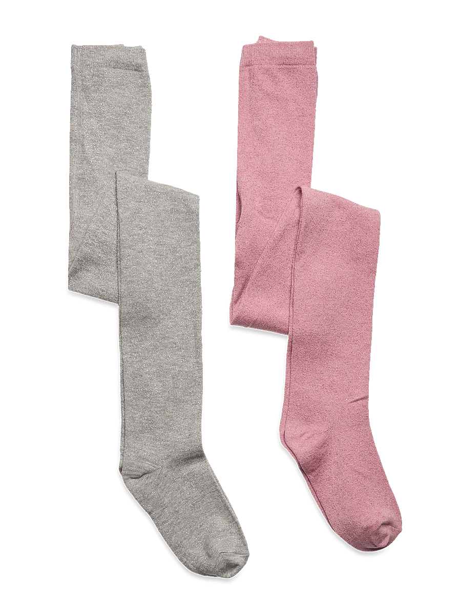 Minymo - Stocking w. lurex (2 pack) - strumpfhosen - brandied apricot - 0