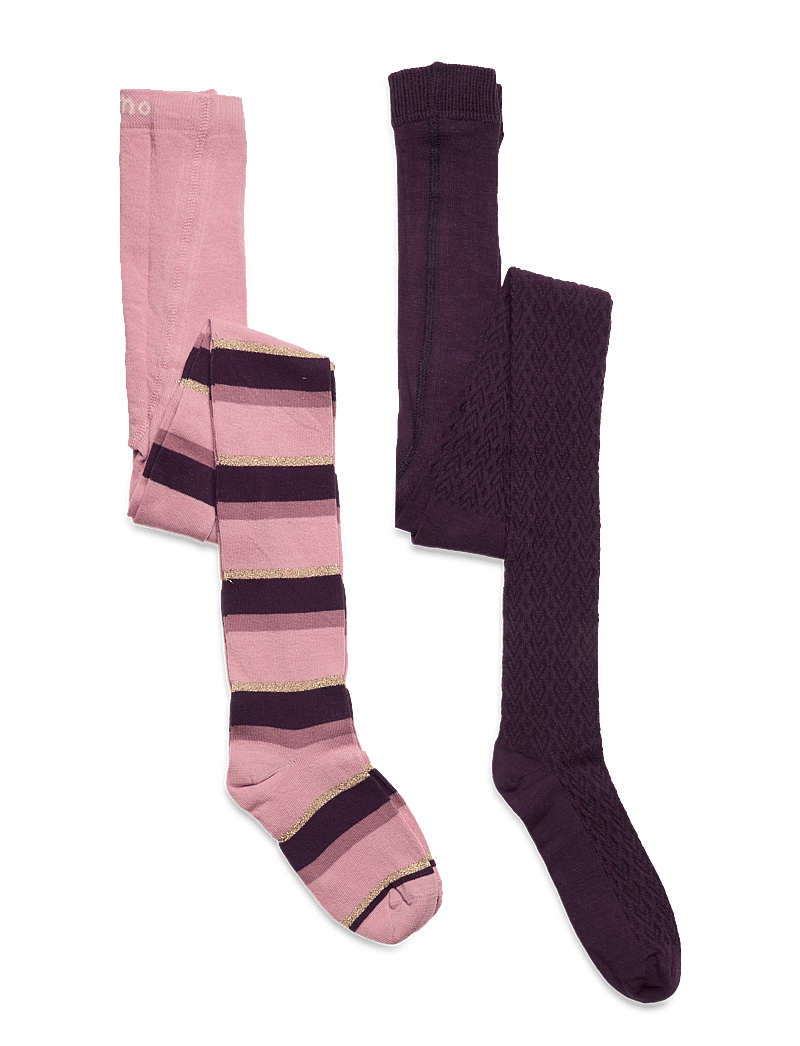 Minymo - Stocking w. lurex (2 pack) - sukkpüksid - shadow purple - 0