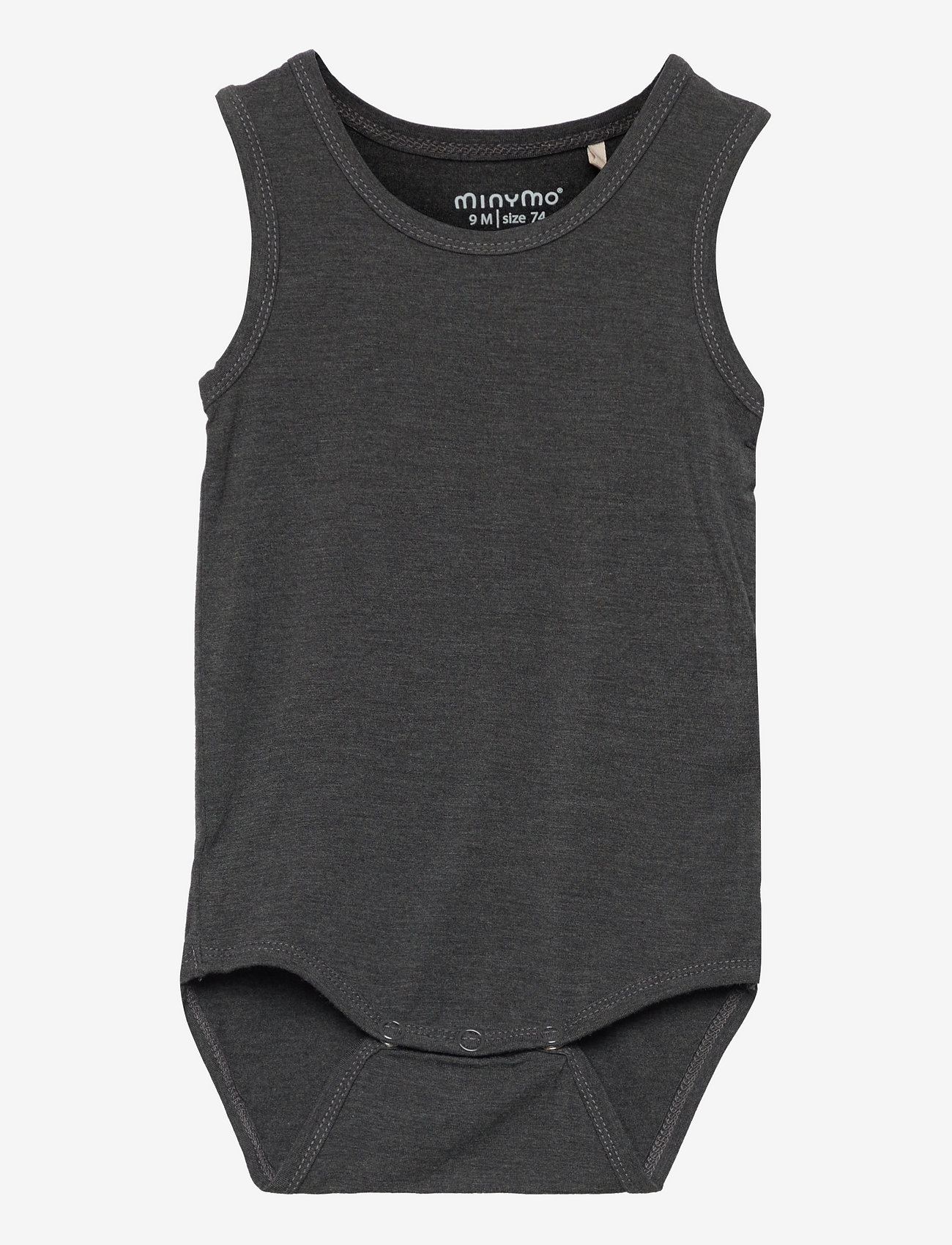 Minymo - Body w/o sleeves - Ärmellose bodys - dark grey melange - 0