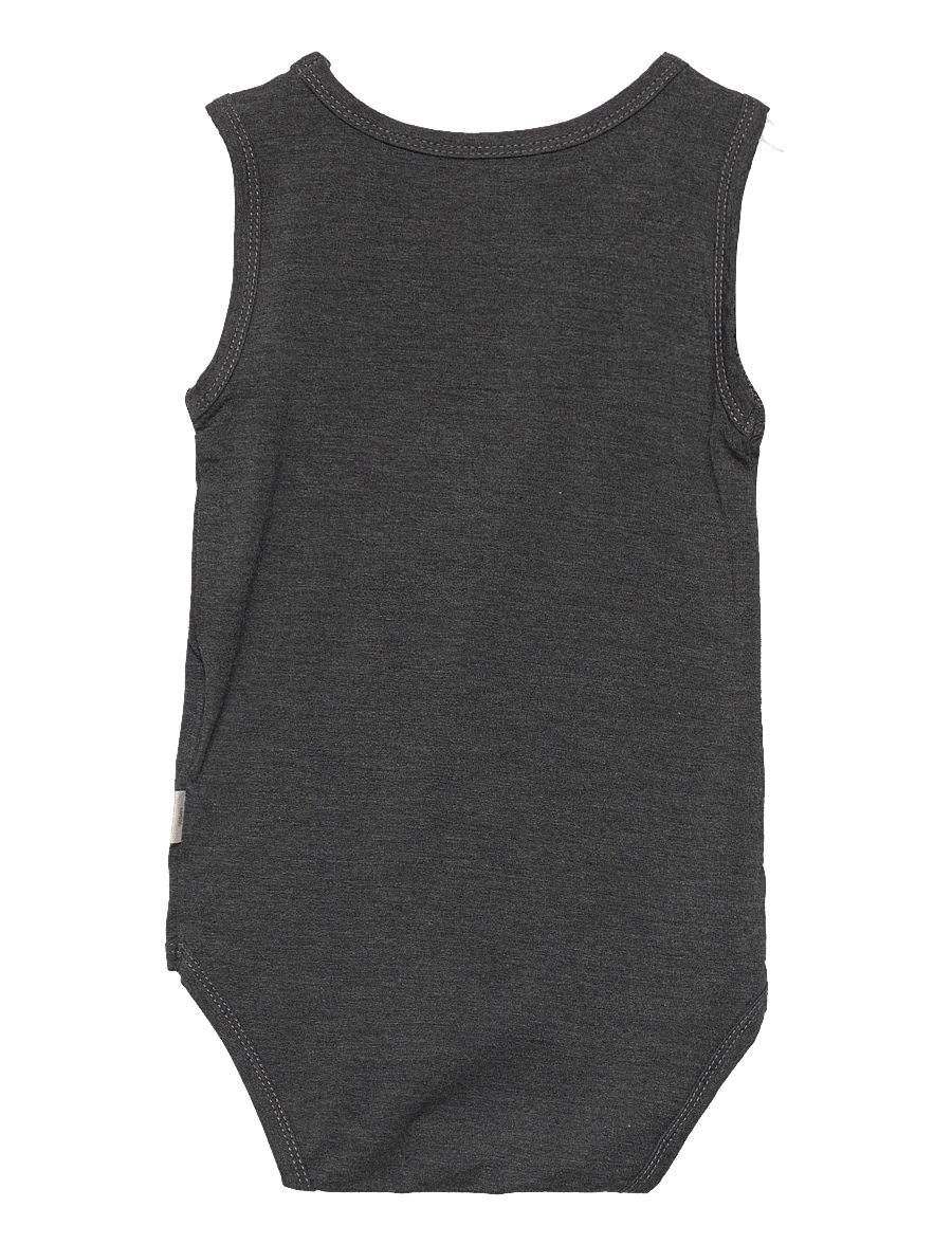 Minymo - Body w/o sleeves - sleeveless bodies - dark grey melange - 1
