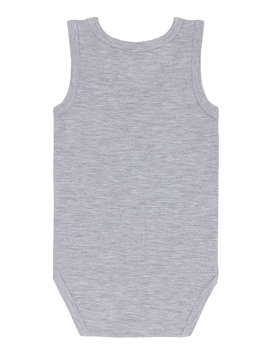 Minymo - Body w/o sleeves - Ärmlösa bodies - mediumgreymelange - 1