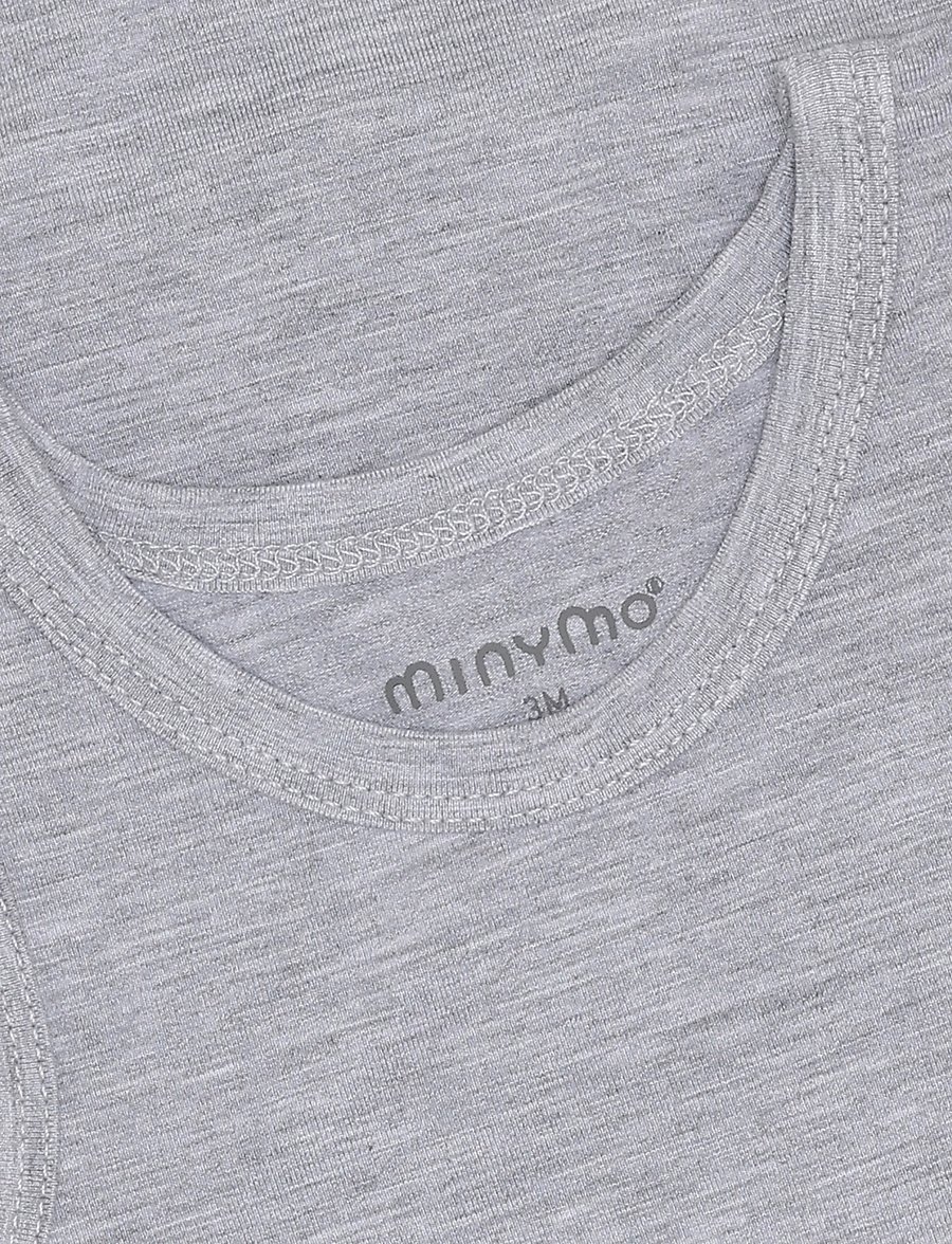 Minymo - Body w/o sleeves - Ärmlösa bodies - mediumgreymelange - 2