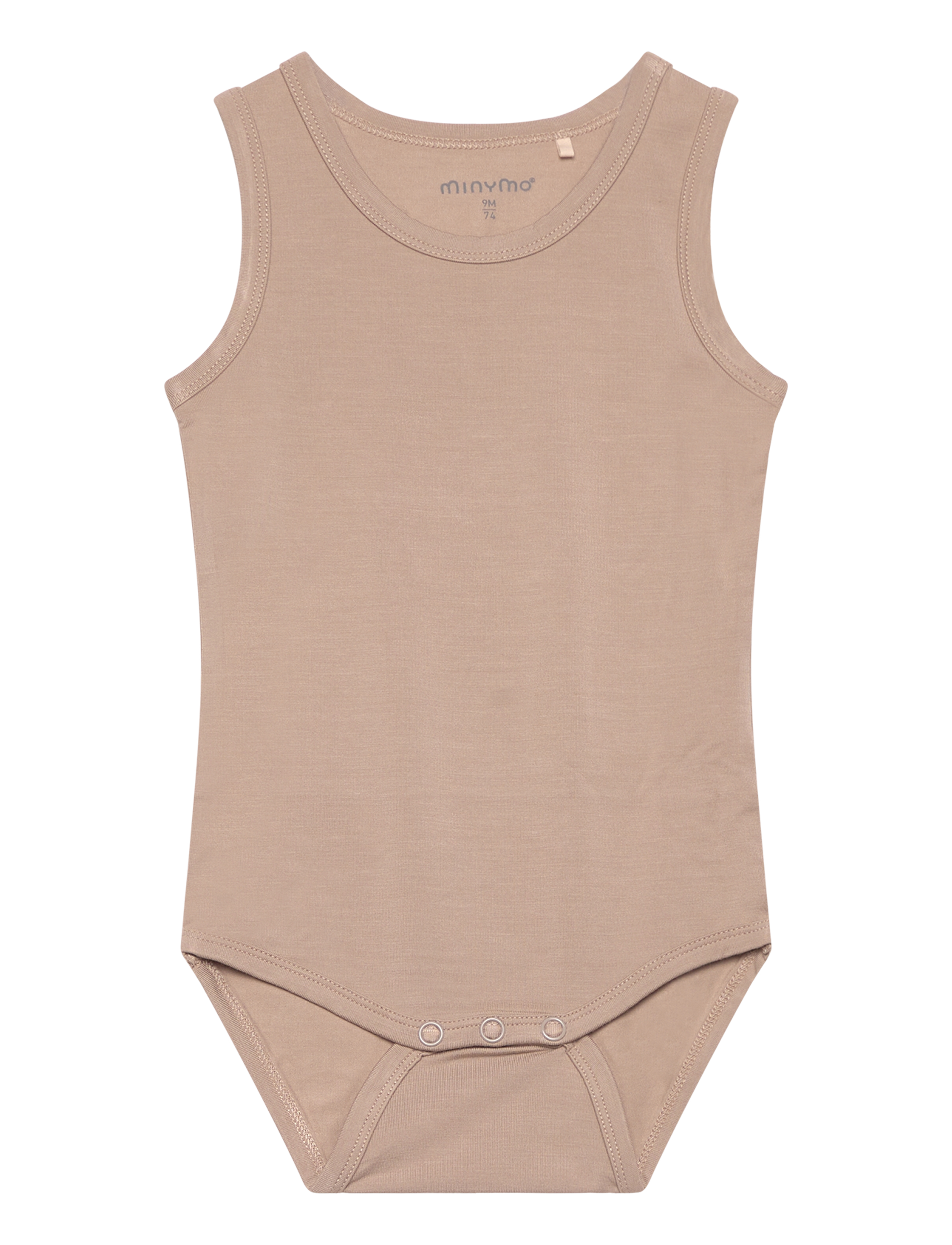 Minymo Body W/O Sleeves, 56, Bodys, Beige - Sleeveless Kinder