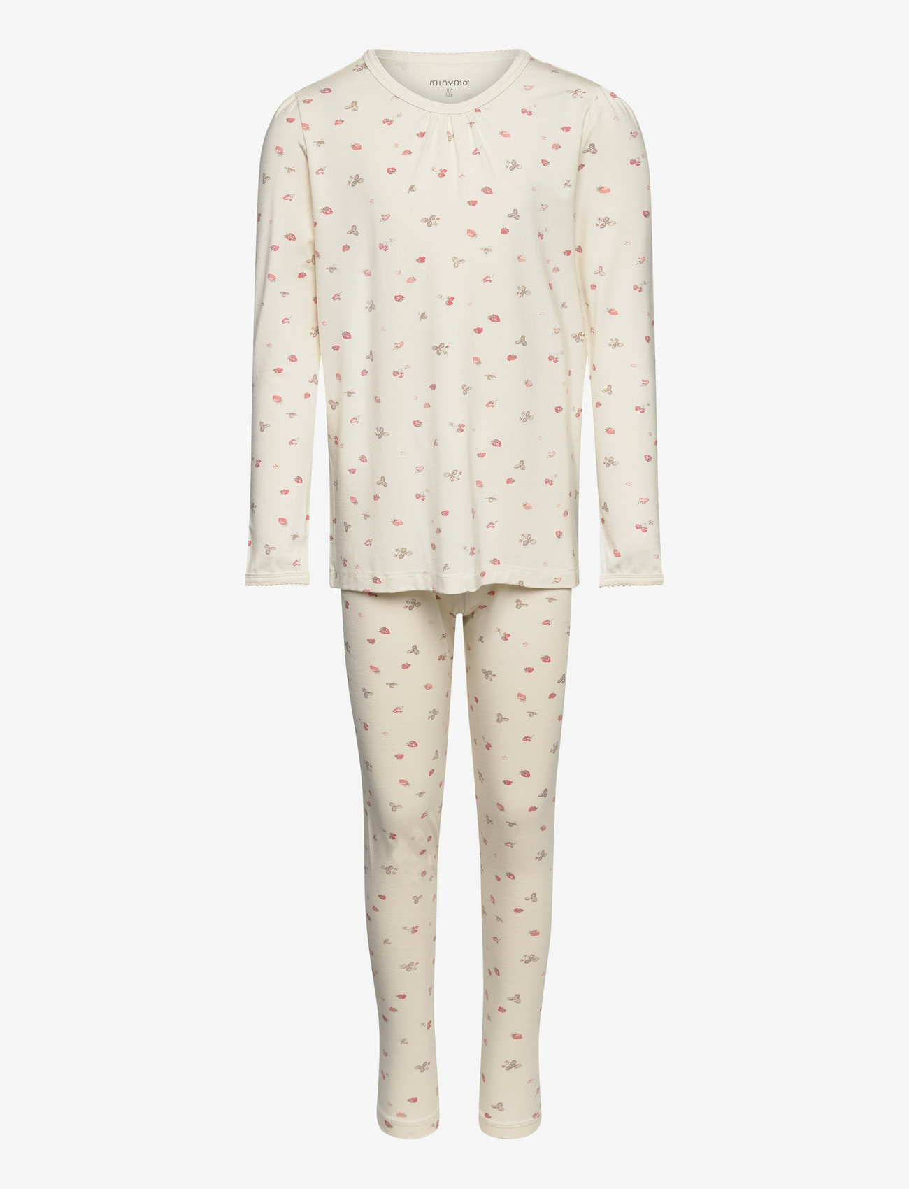Minymo - Pyjamas, girl - Bamboo - setit - strawberry ice - 0
