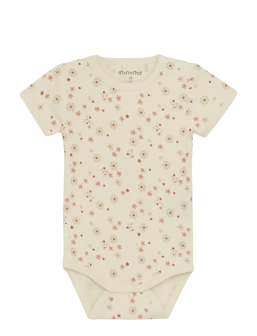 Minymo - Body SS - kurzärmelige bodys - dusty ceder - 0