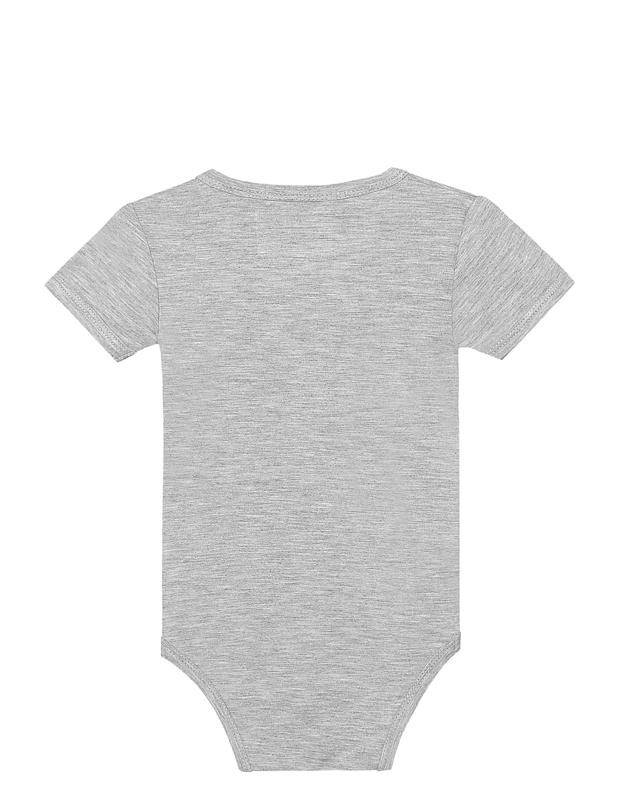 Minymo - Body SS - short-sleeved bodies - mediumgreymelange - 1